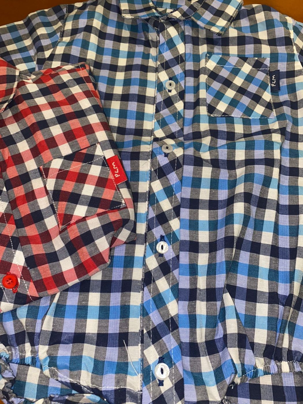 Body camisa a cuadrillé