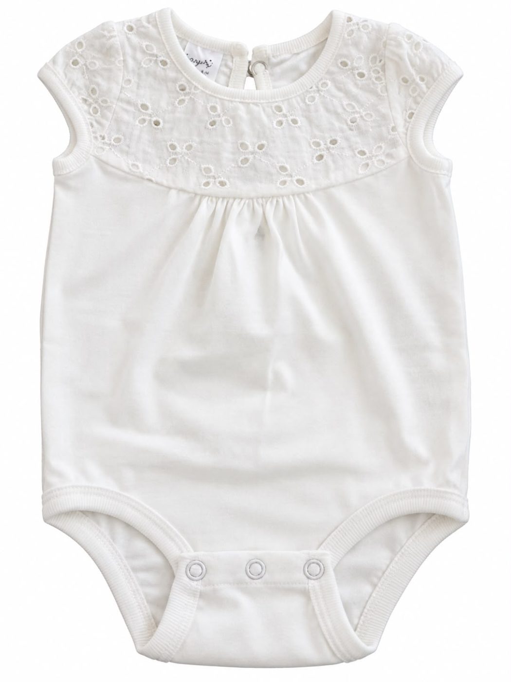 Body de algodón con broderie en el pecho