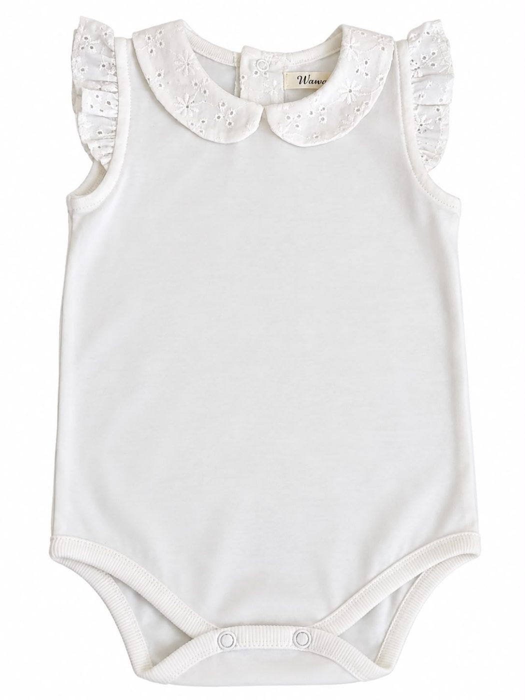 Body de algodón con broderie natural