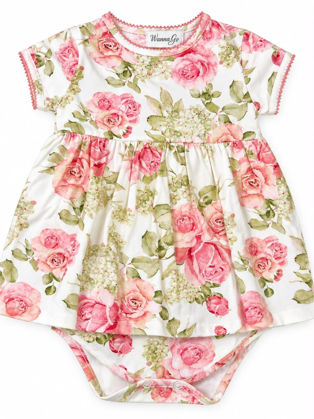 Body vestido de algodón ROSAS
