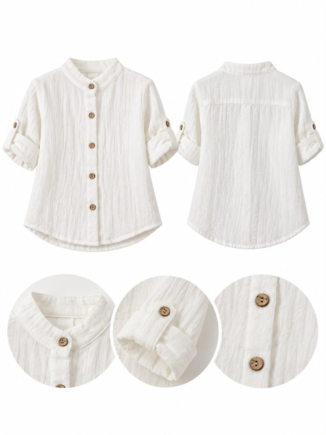 Camisa de gasa natural