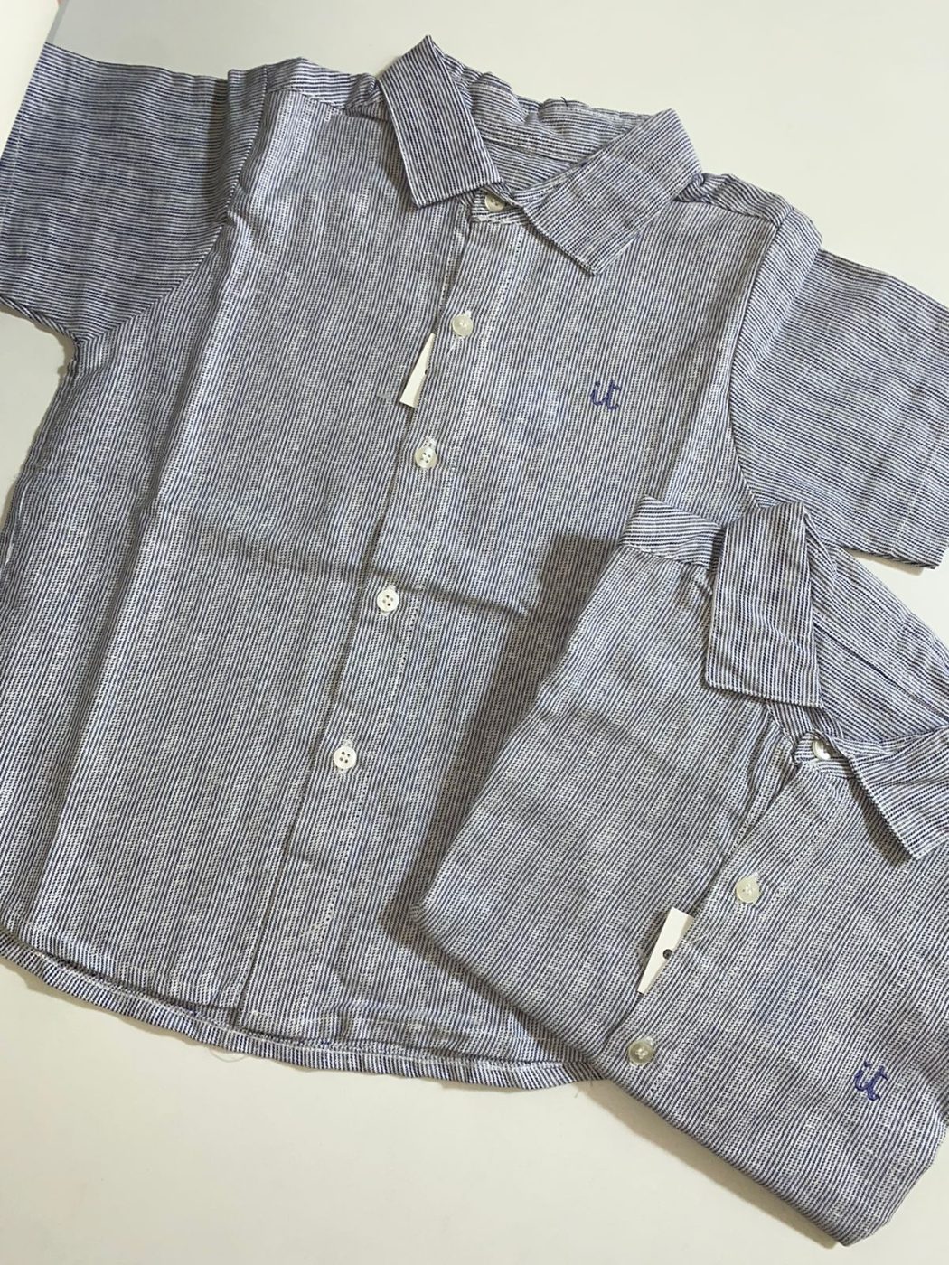 Camisa de lino a rayas