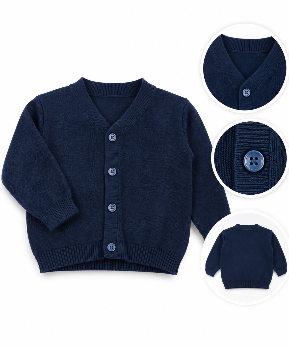 Campera azul de hilo