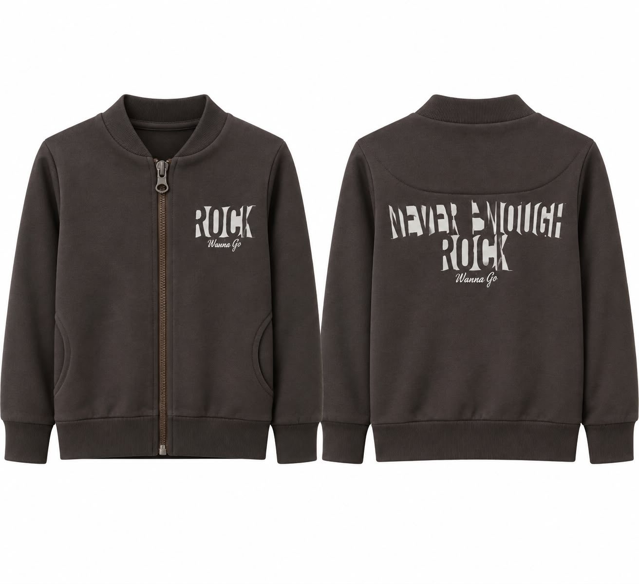 Campera liviana rock elástizada, estampa bifaz