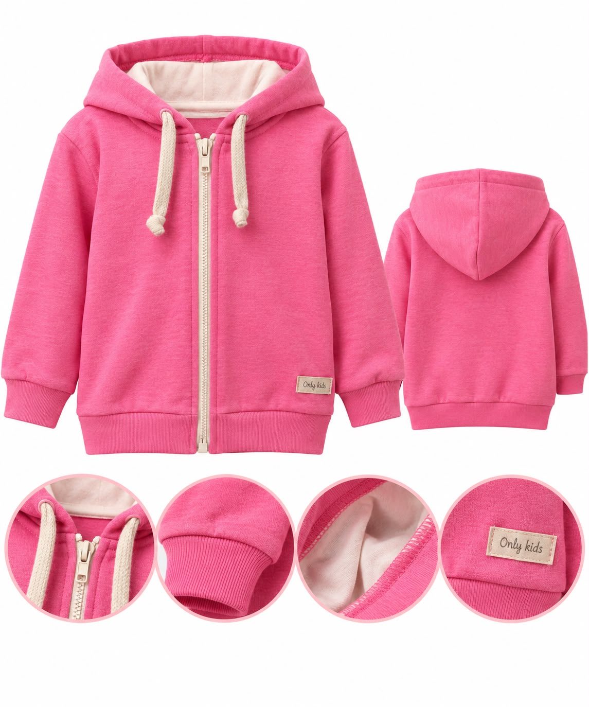 Campera rústica fucsia