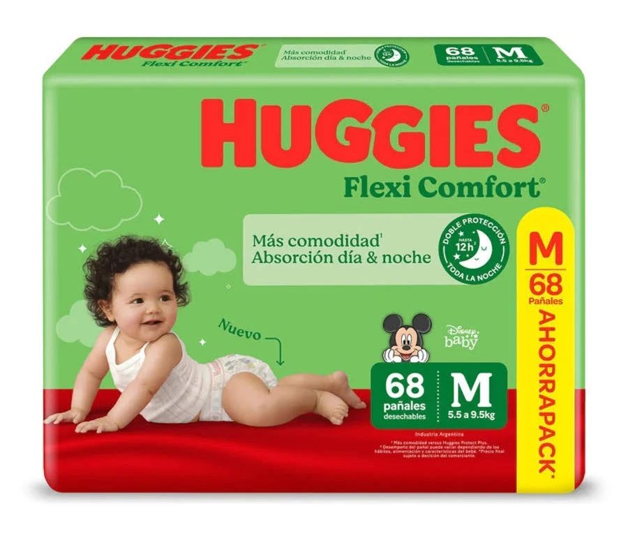 Huggies verdes Flexi-comfort M(68)