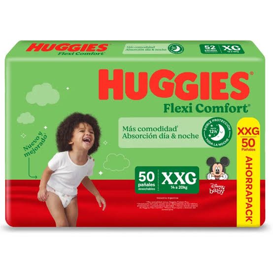 Huggies verdes Flexi-comfort XXG(50)