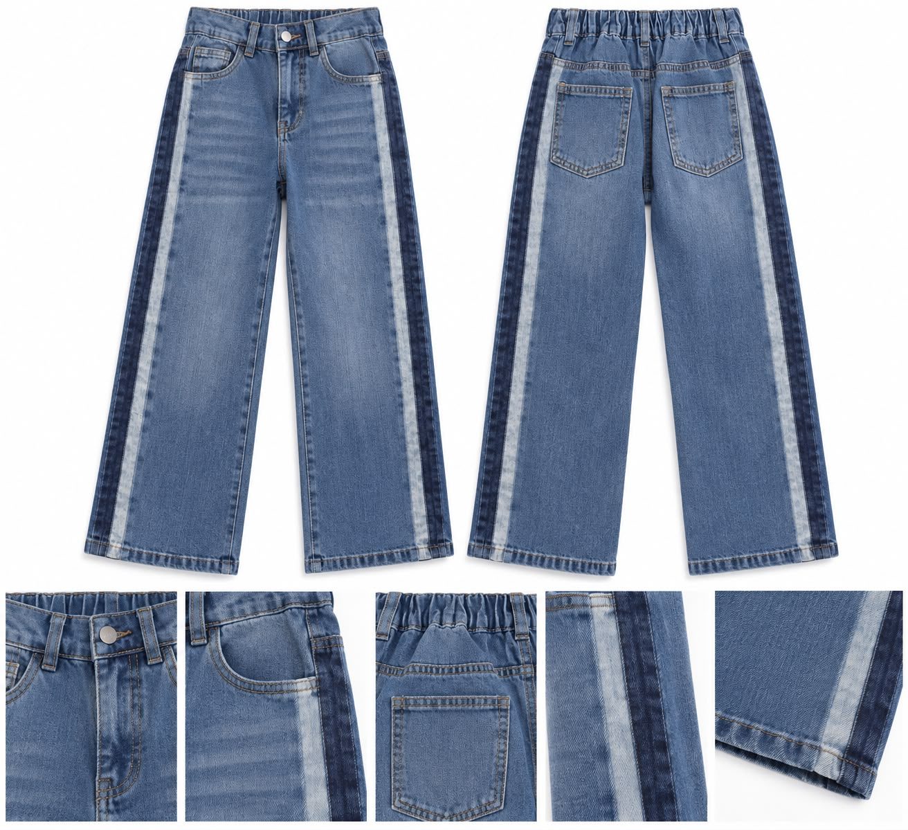 Jean con lineas laterales en otros colores