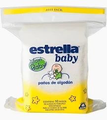Paños de algodón estrella (50 un)