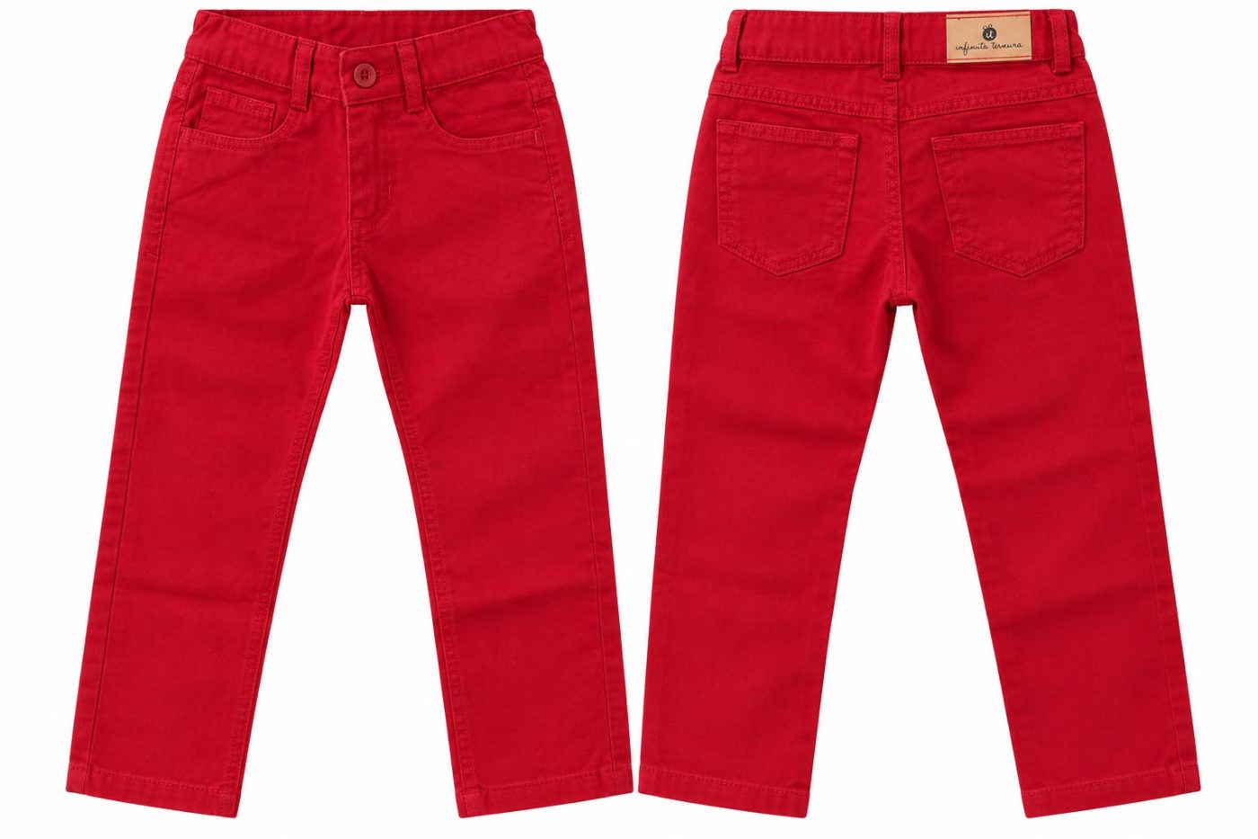Pantalón de gabardina rojo