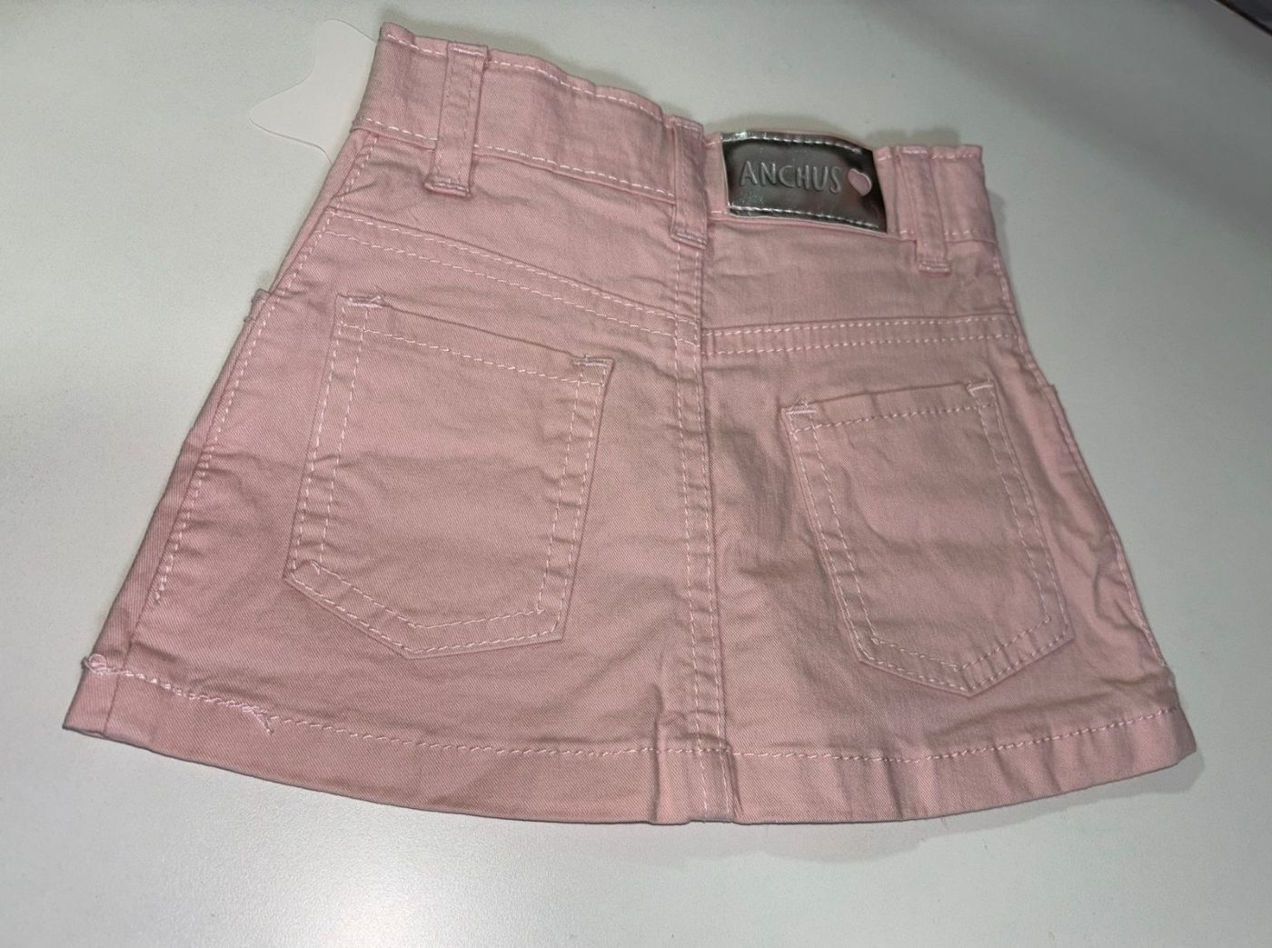 Pollera de gabardina rosa