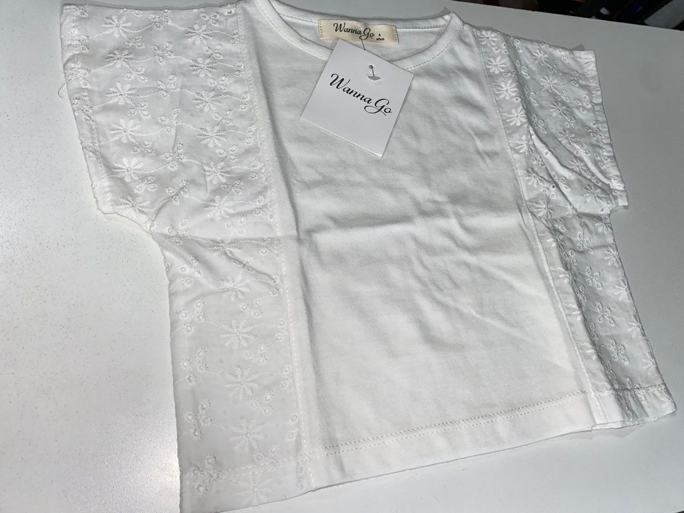 Remera Broderie- Algodón