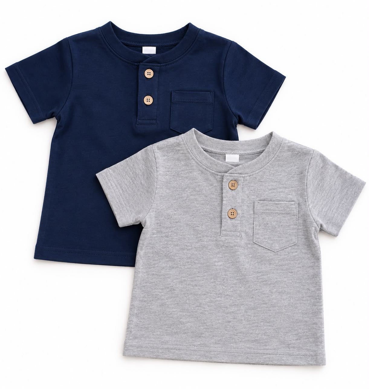 Remera de algodón cuello mao