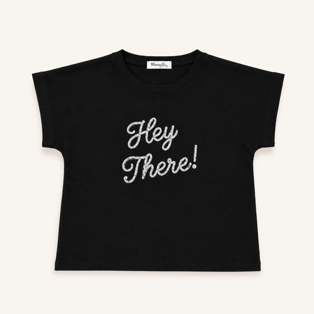 Remera en jersey soft "Hey there"