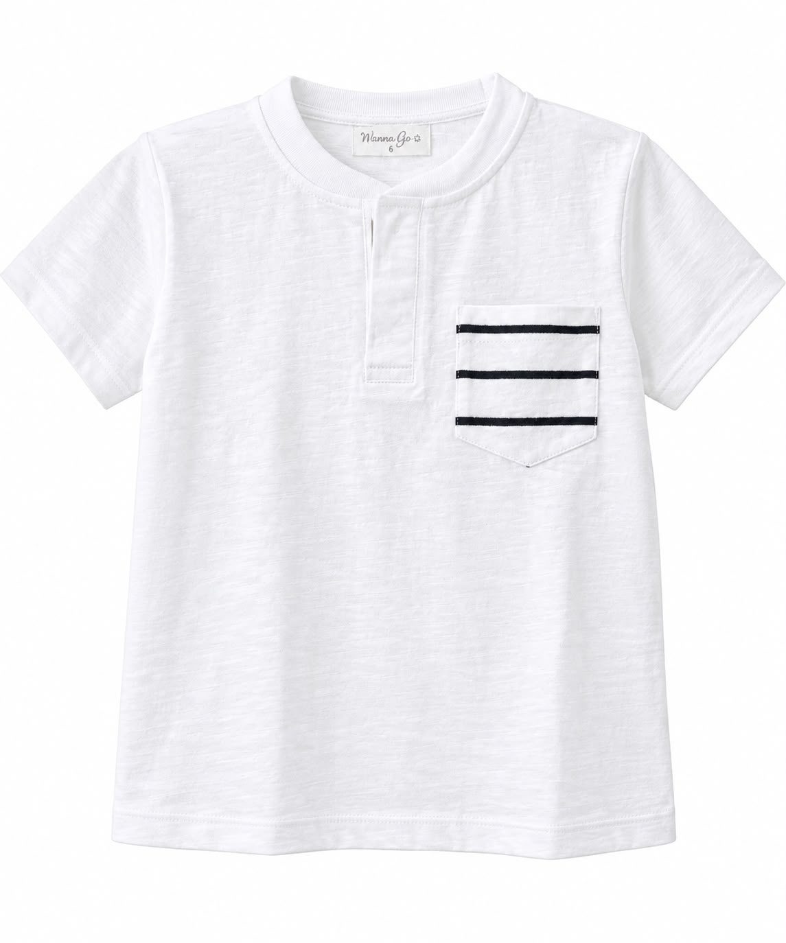 Remera flamé blanca con bolsillo
