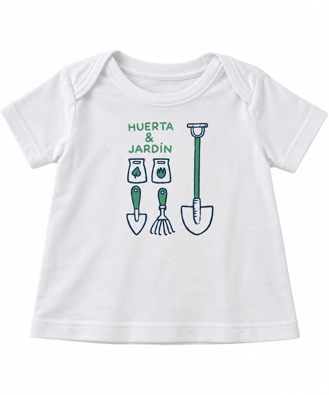 Remera huerta y jardín cuello americano