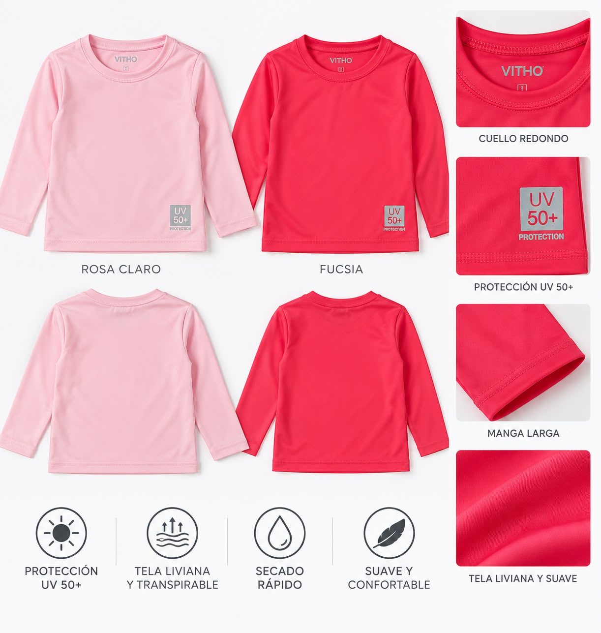 Remera UV 50 mangas largas