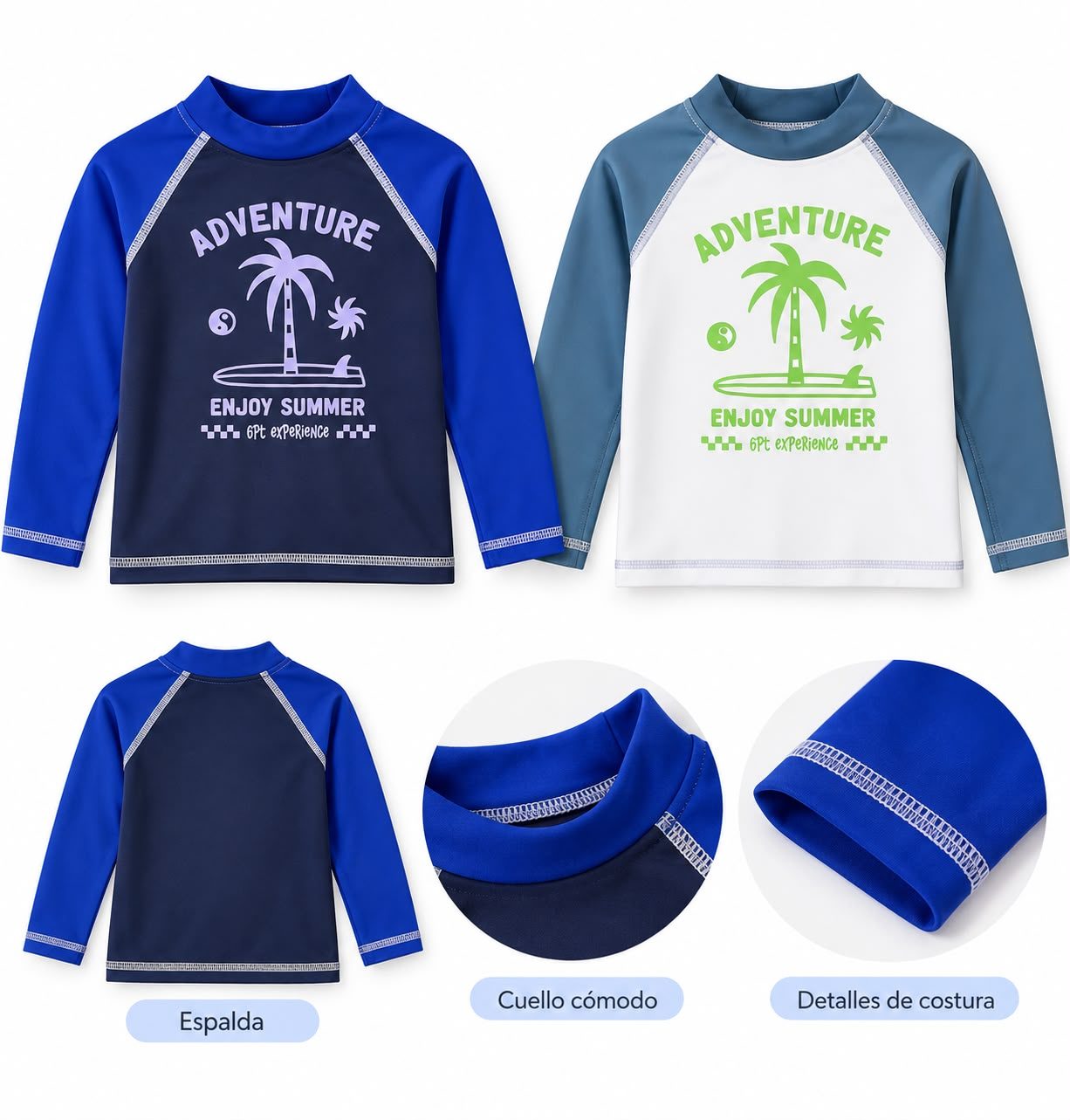 Remera UV combinada