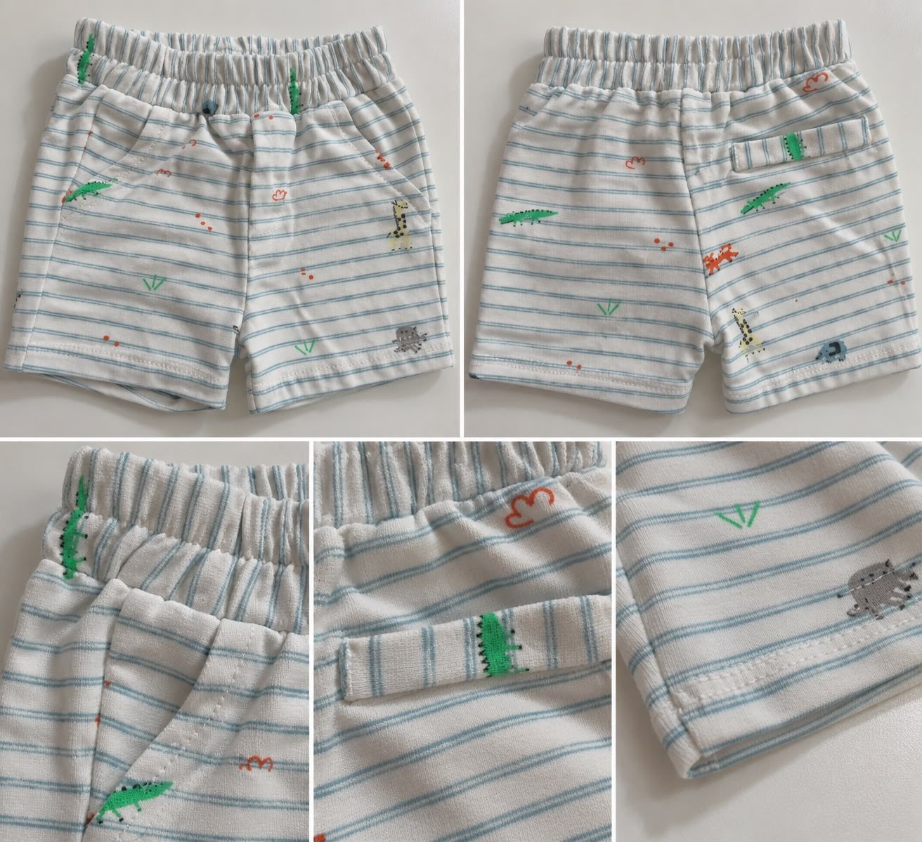 Short de algodón con animalitos