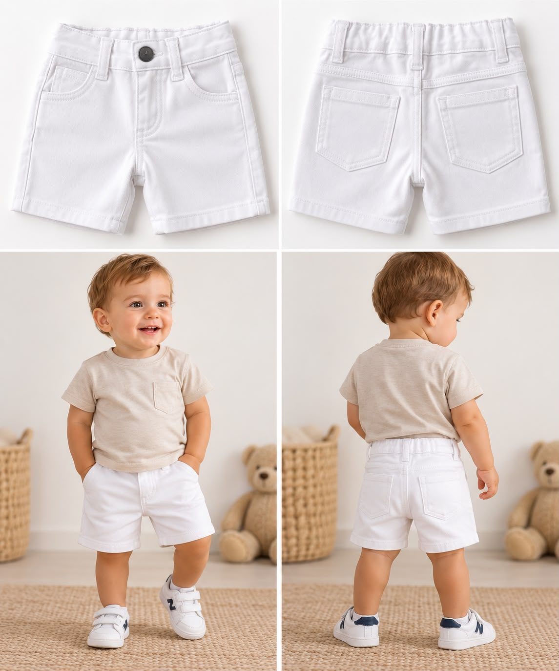 Short de jean blanco