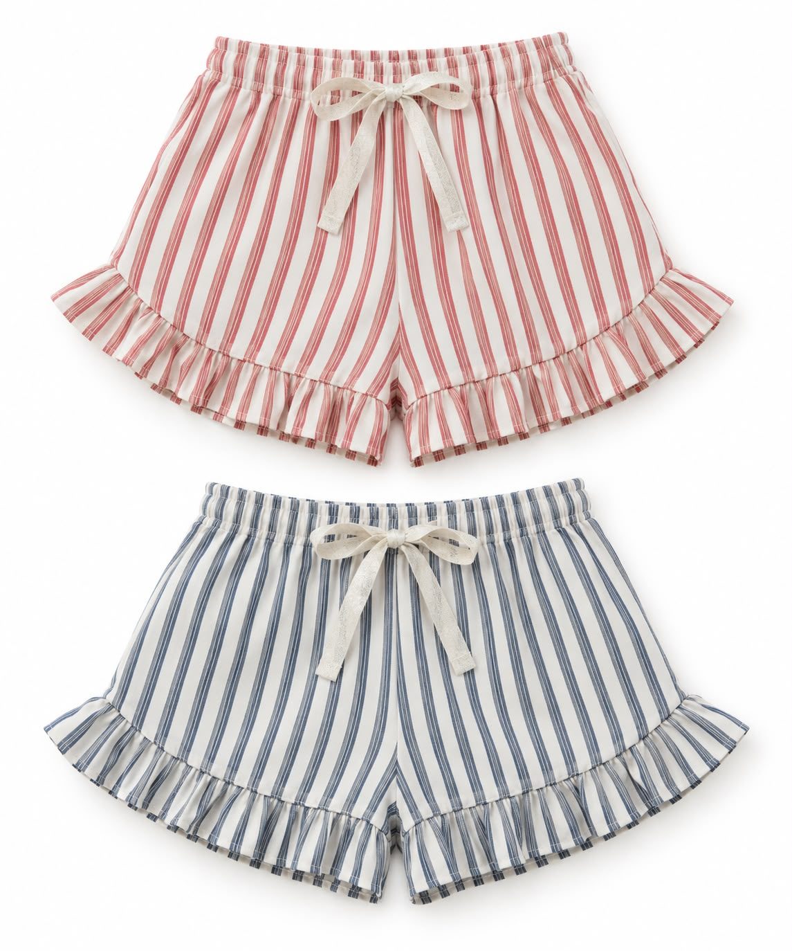 Short de lino a rayas