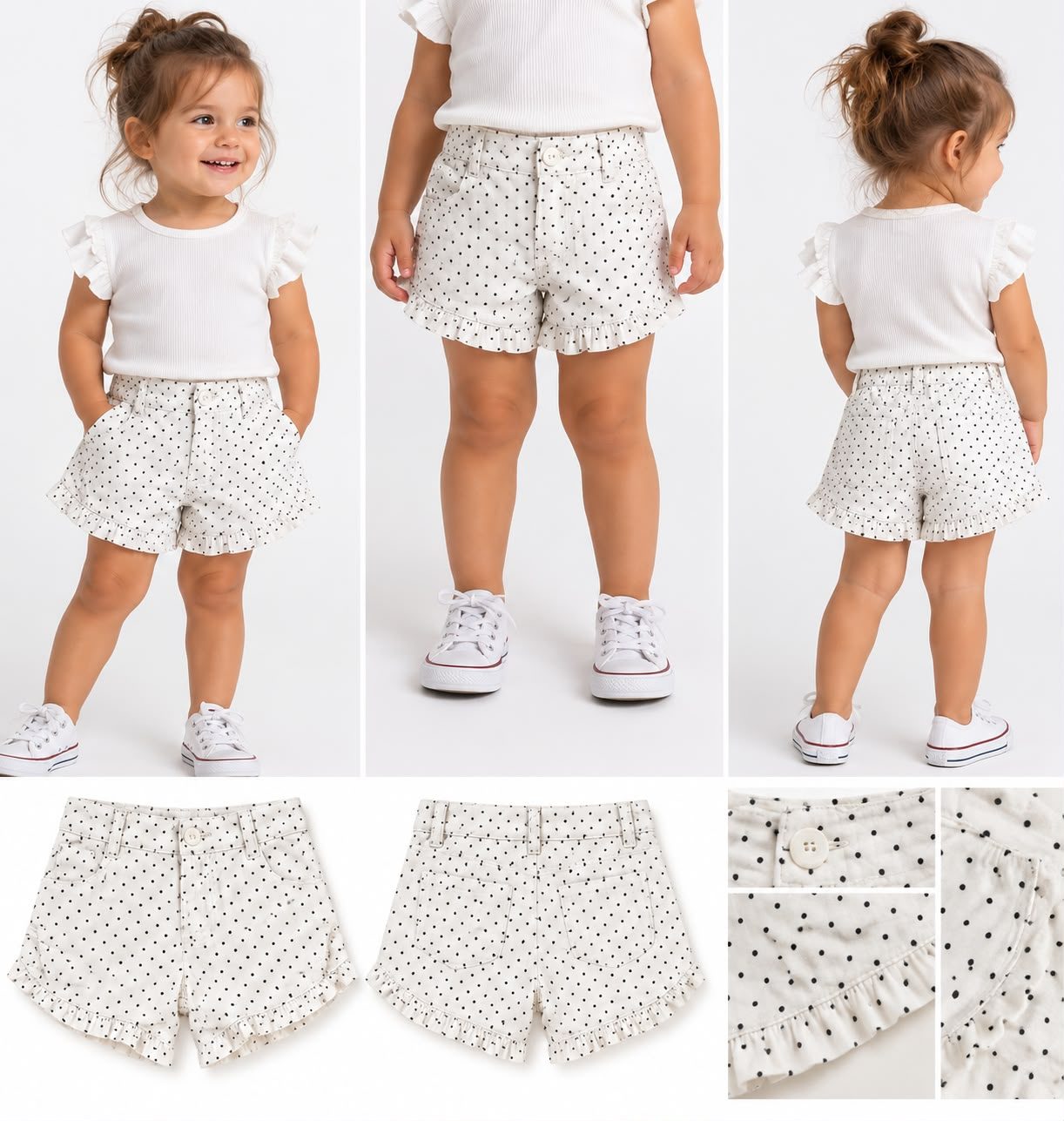Short de poplin con puntitos