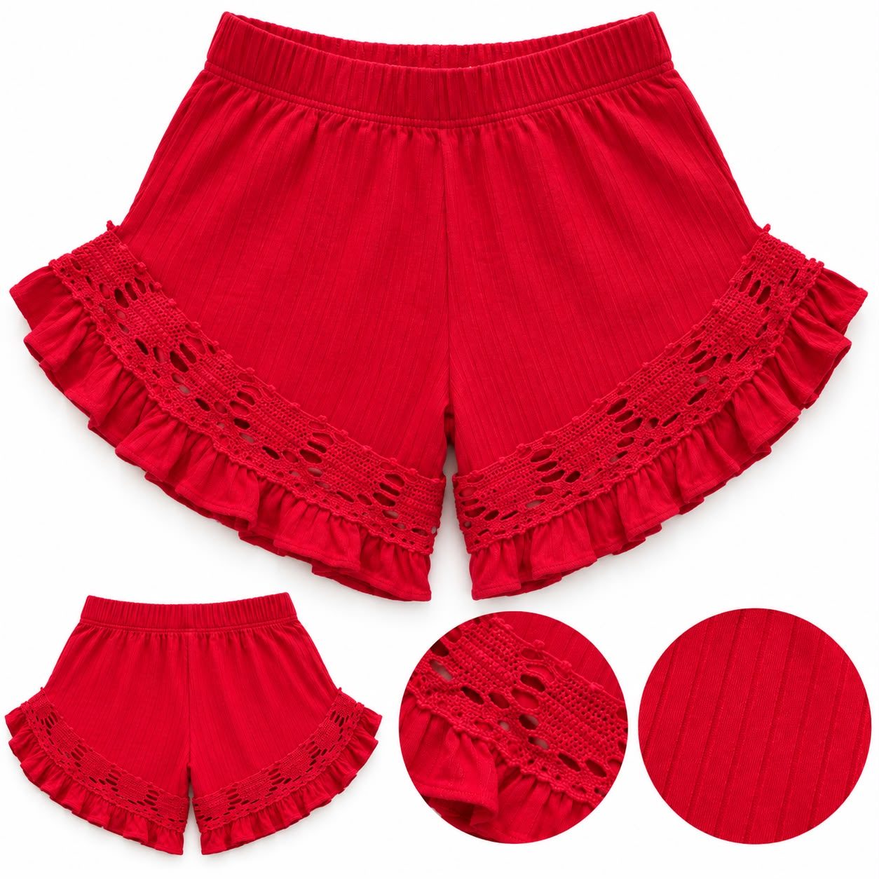 Short rojo de morley elástizado