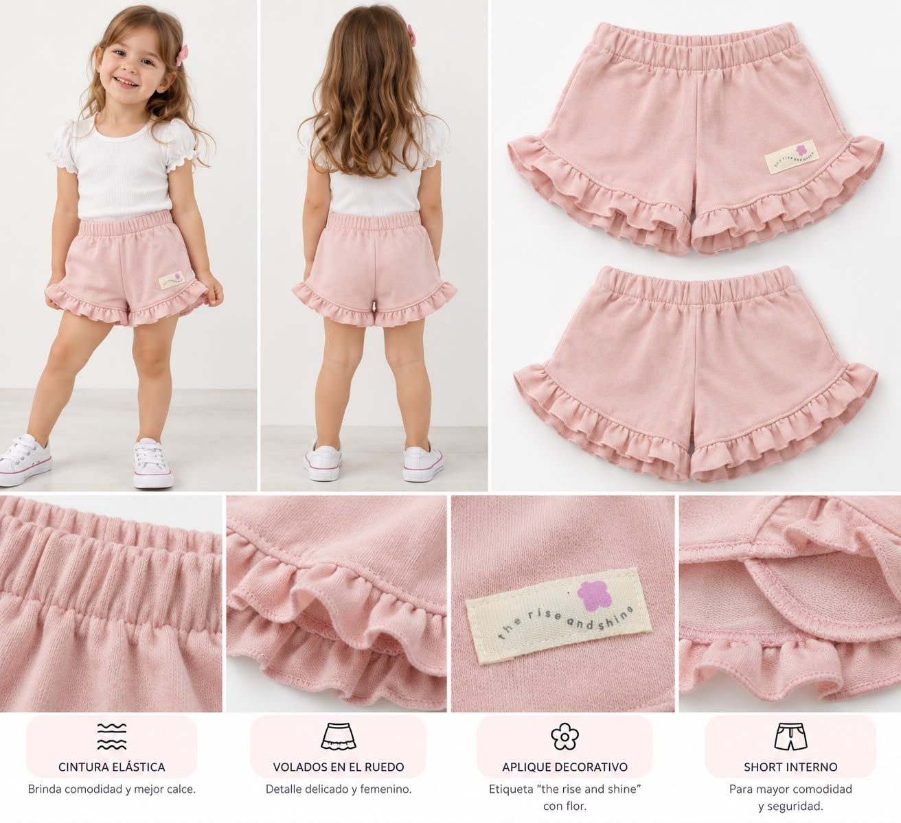 Short rosa viejo