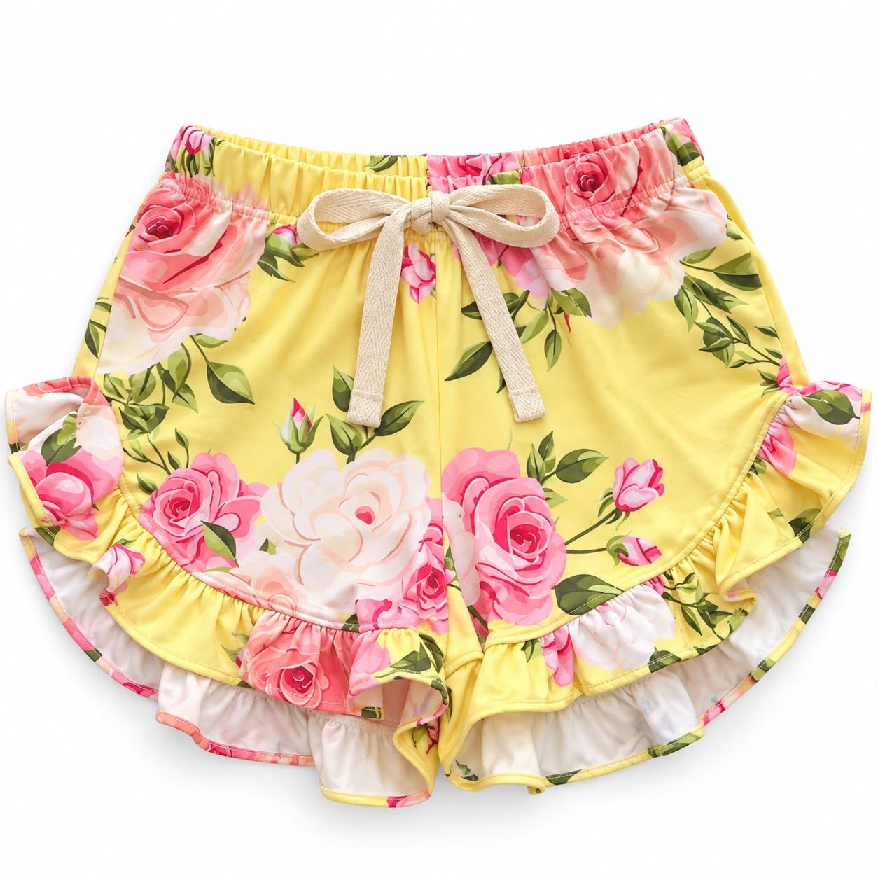 Short rosas microfibra liviano