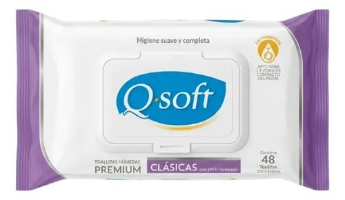 Toallitas Húmedas QSoft con tapa (x48)