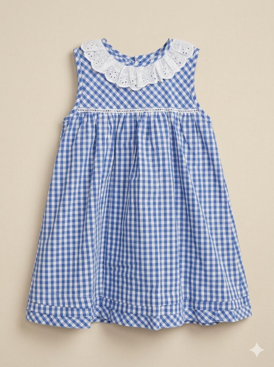 Vestido a cuadrille con cuello