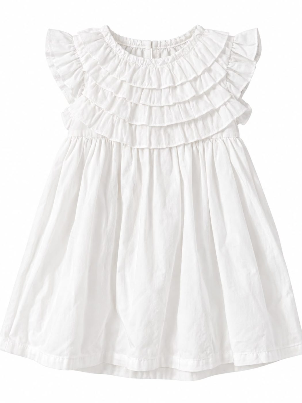 Vestido con volados blanco