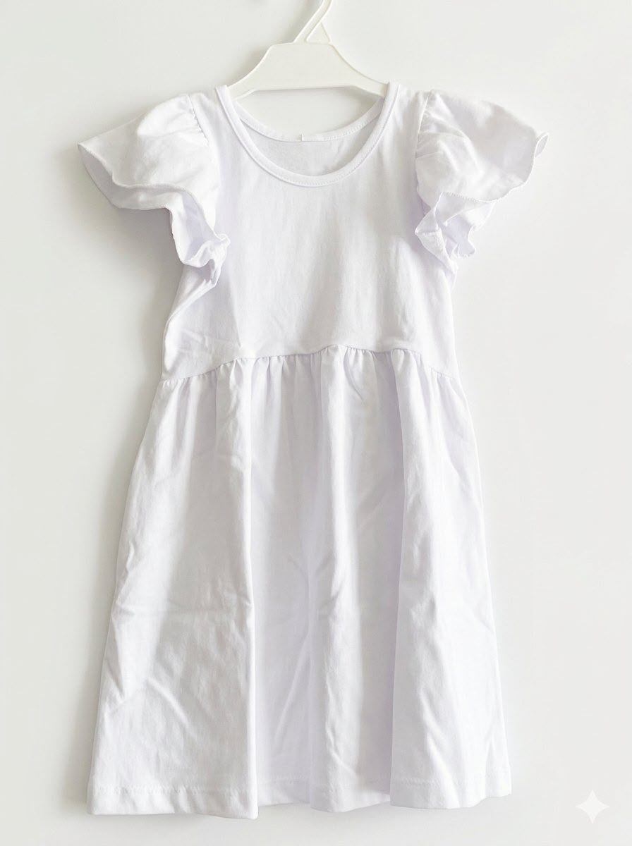 Vestido de algodón con volado