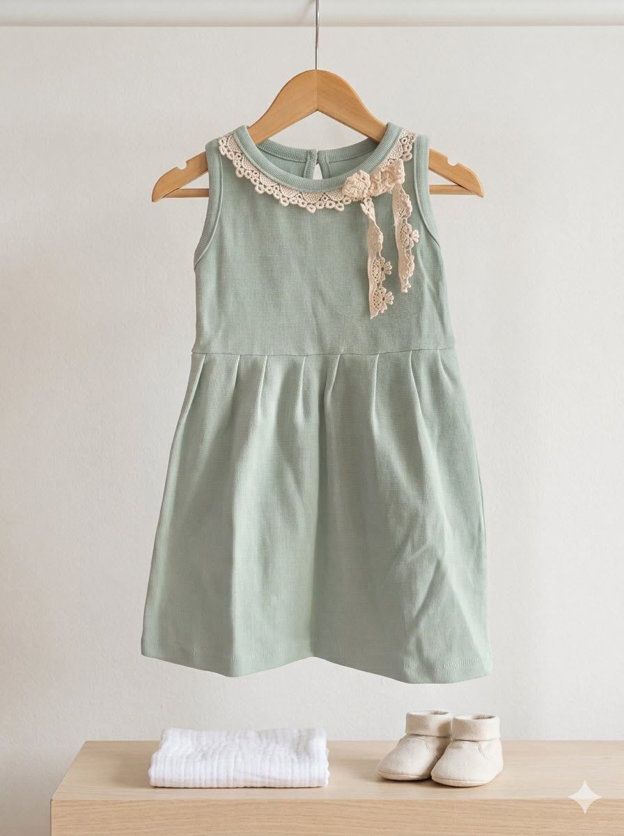 Vestido de algodón entretejido
