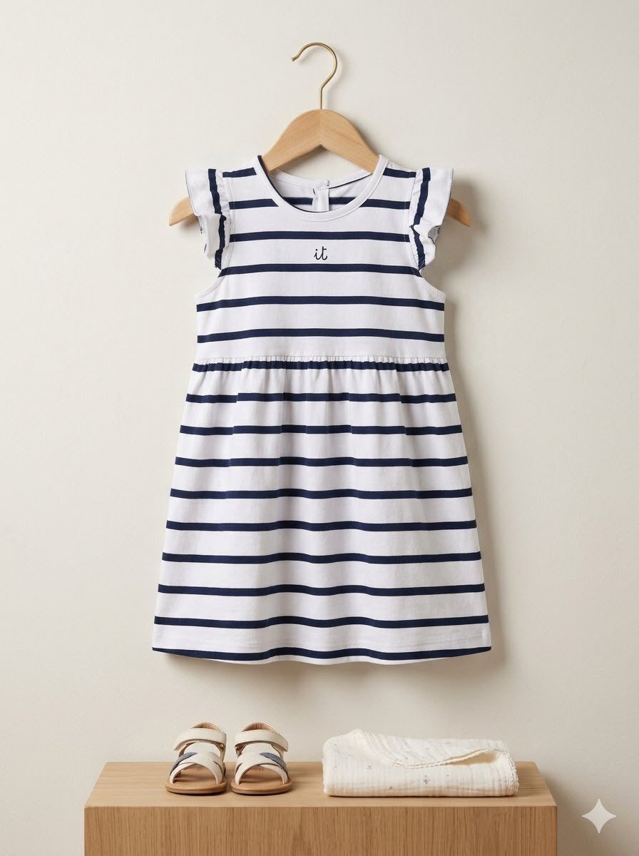 Vestido de algodón marinero