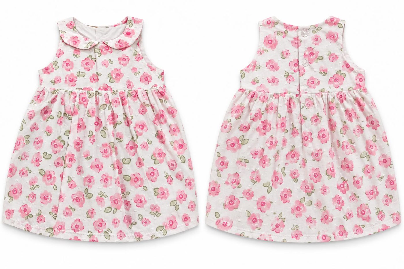 Vestido de poplin floreado
