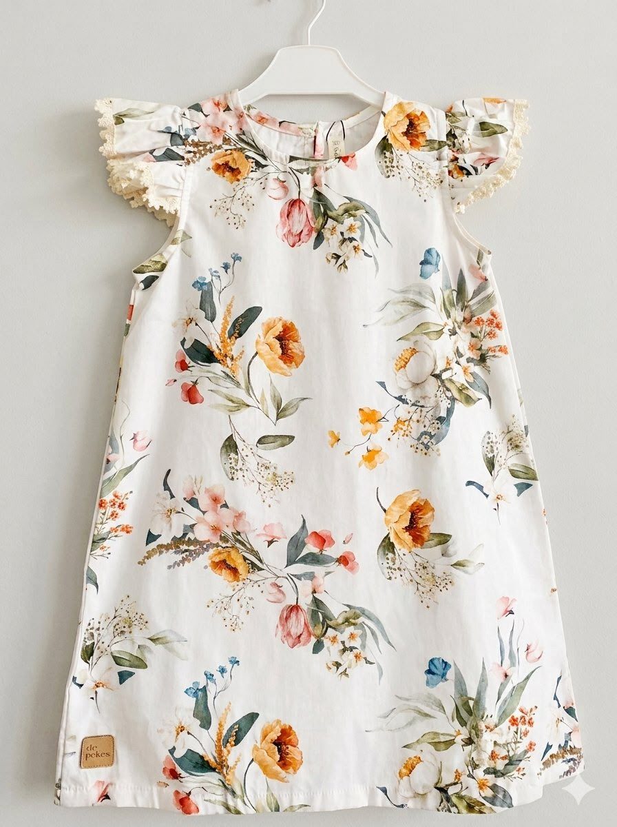 Vestido de poplin floreado