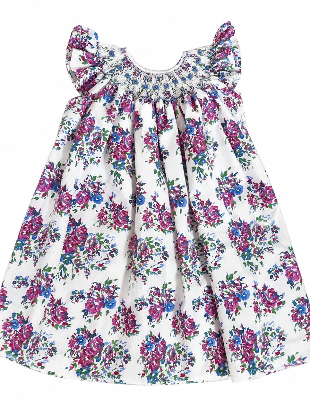 Vestido smock poplin