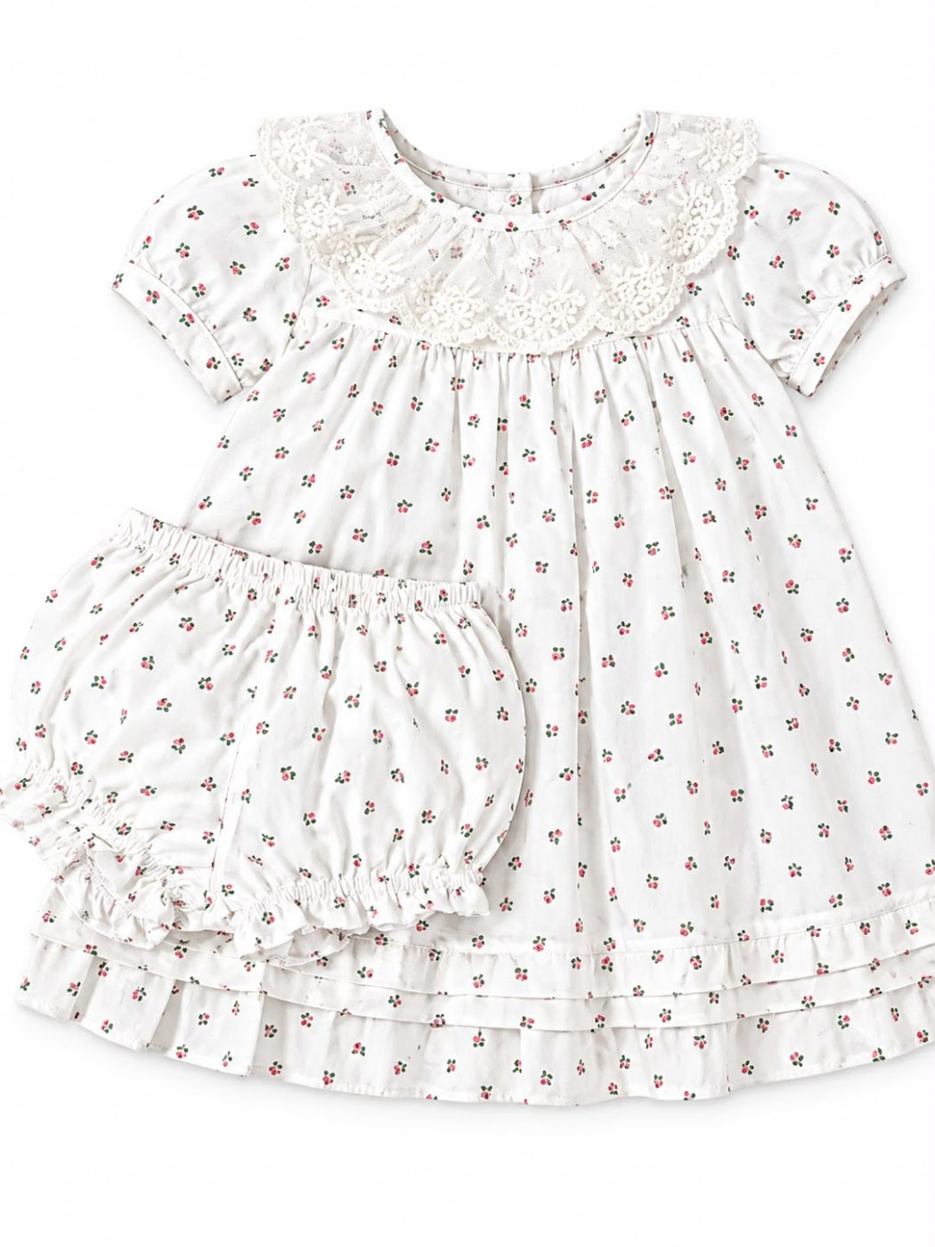 Vestido tulipanes con cubrepañal