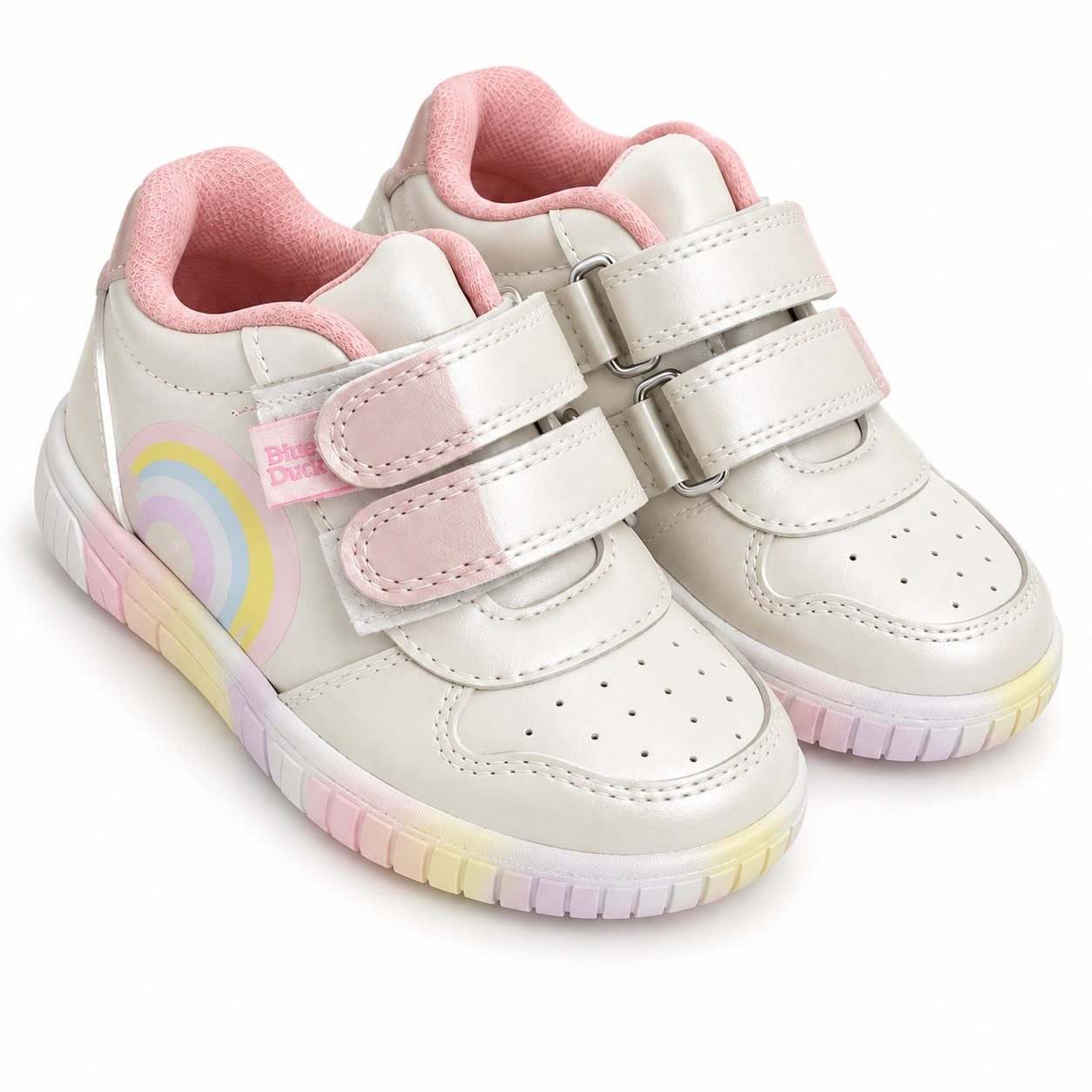 Zapatilla perlada con suela arcoiris